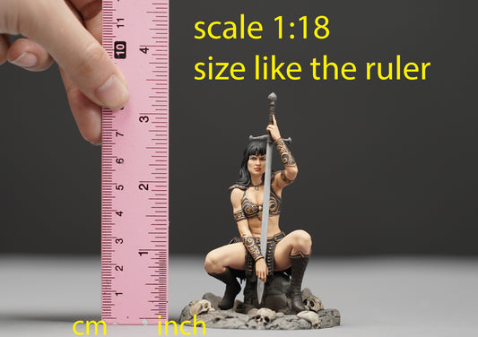 Xee Na warrior princess figurine handpaint high detail 1:18 to HO scale