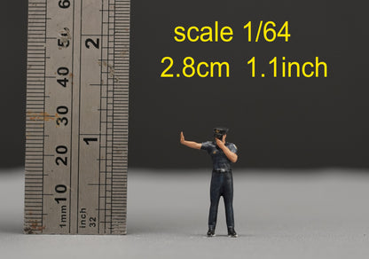 Asian  Police  figurine handpaint high detail 1:18 to HO scale