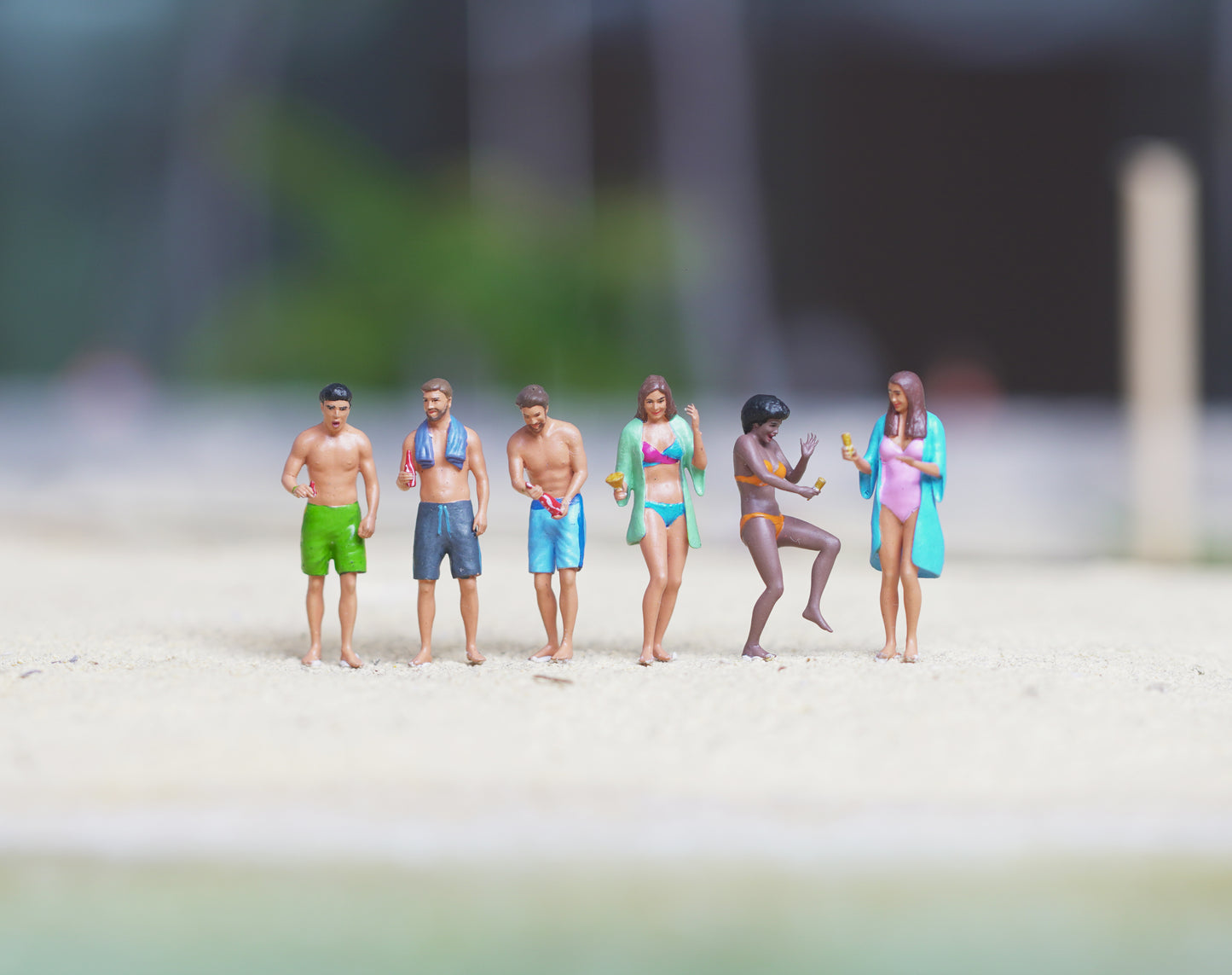 Pool paty prople  figure HO 1/64 1/18 1/43 Scale handpaint high detail