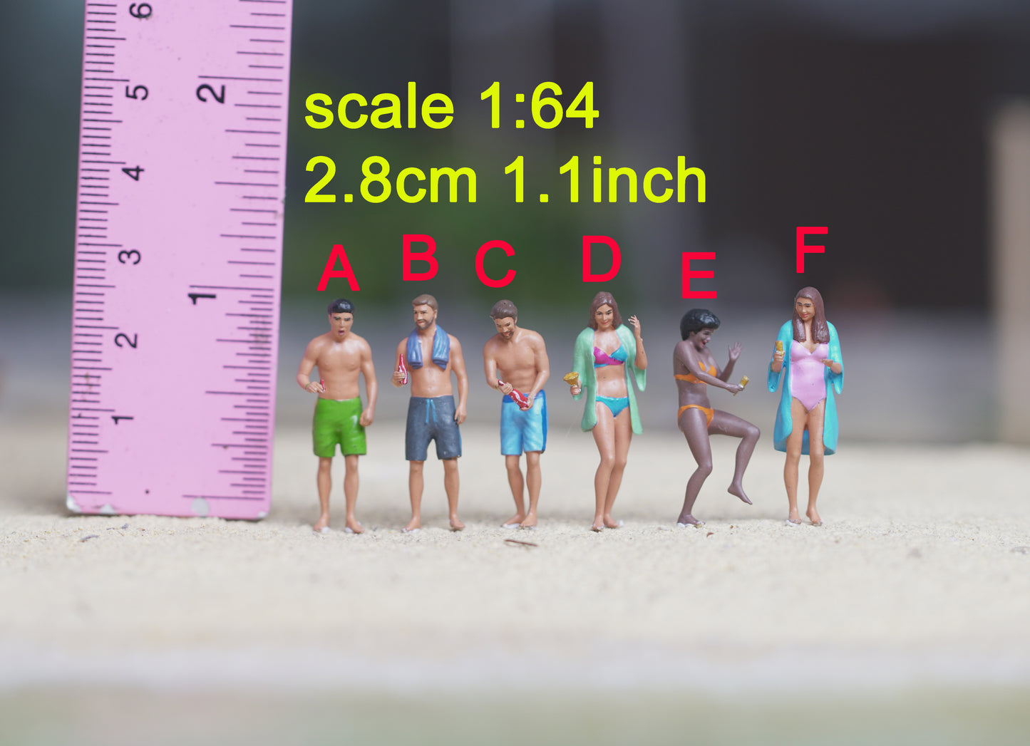 Pool paty prople  figure HO 1/64 1/18 1/43 Scale handpaint high detail