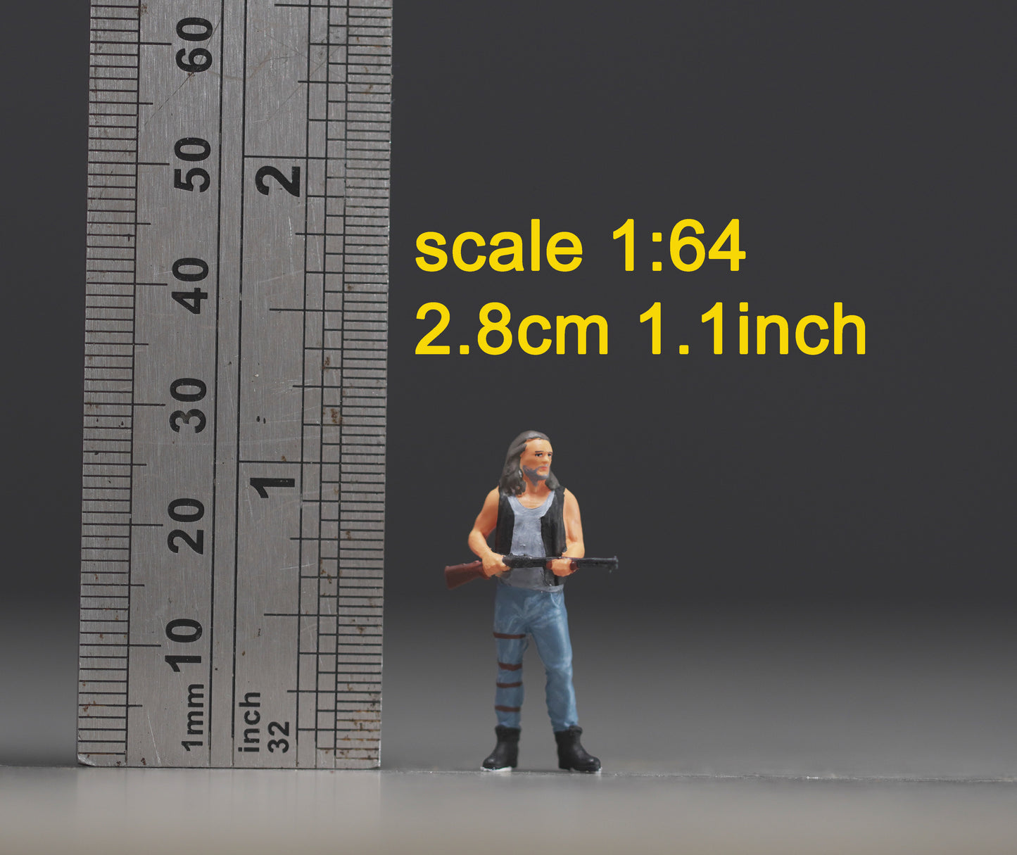 Man holding figure handpaint high detail 1:18 to HO scale