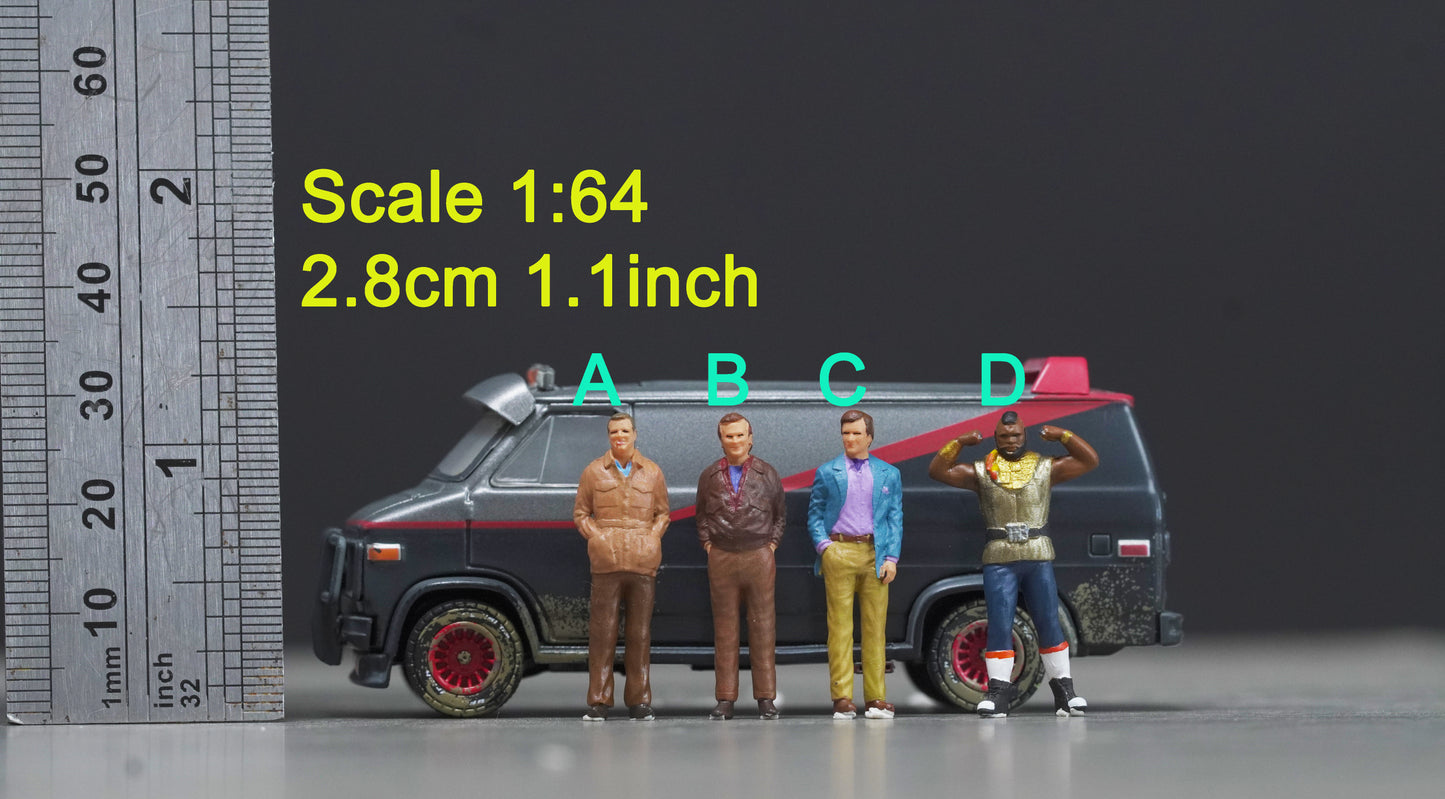 Team A TV figure HO 1:64 Scale handpaint high detail