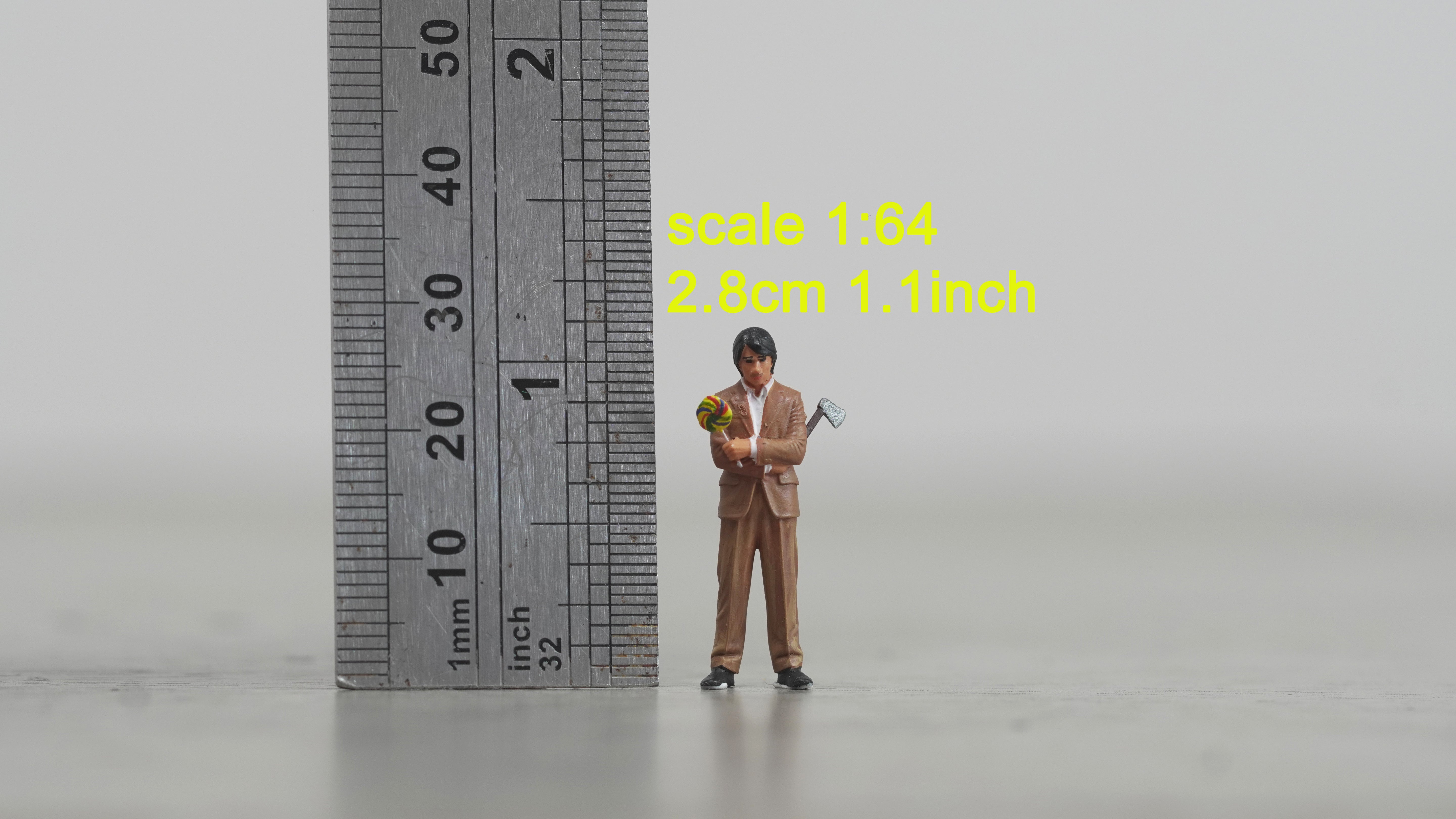 Man figurine handpaint high detail 1:18 to HO scale