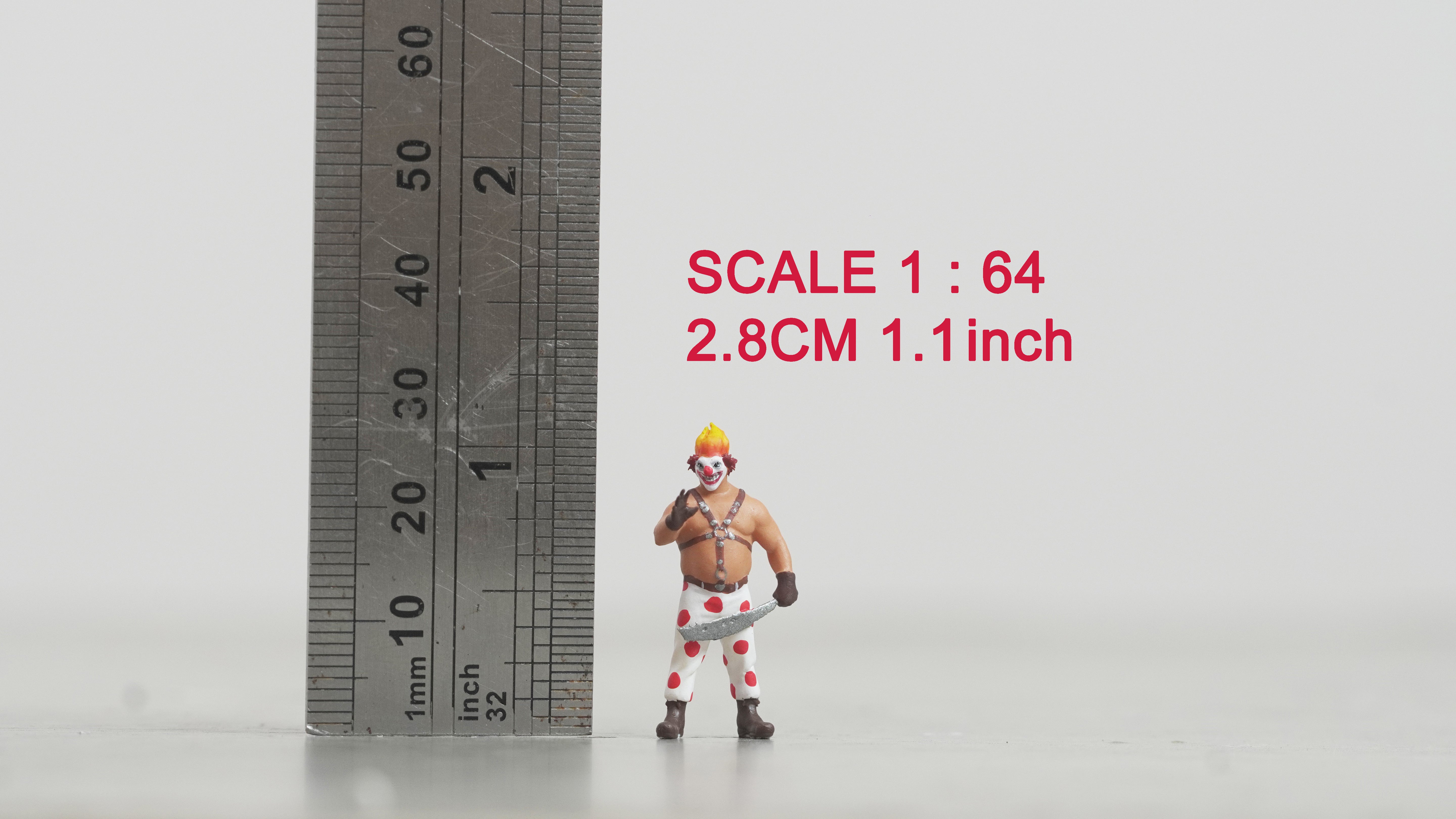 Horror figure handpaint high detail 1:18 to HO scale