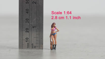 The Guitar Girl figurine handpaint high detail 1:18 to HO scale