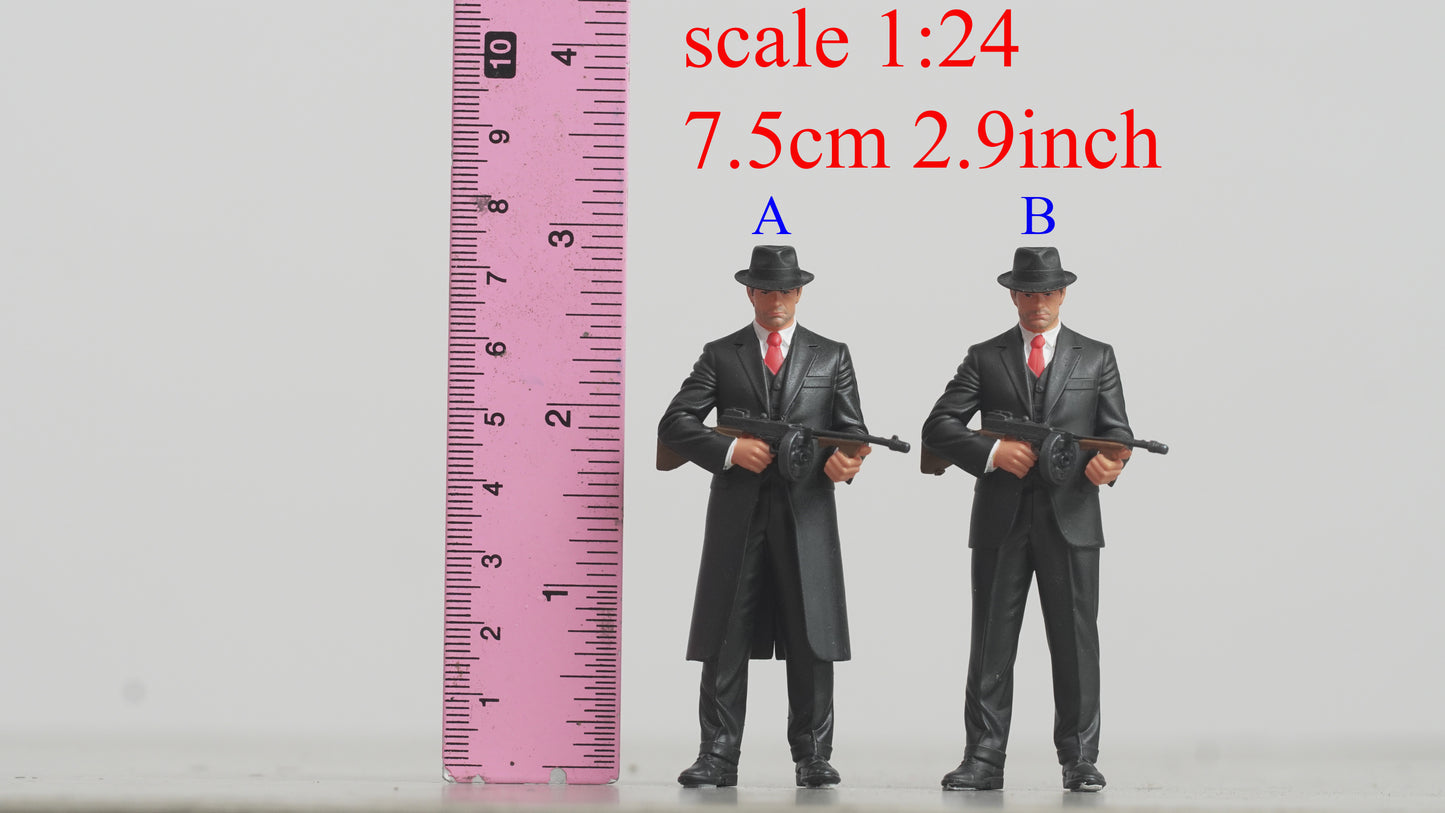 Mafia men figure handpaint high detail 1:18 to HO scale