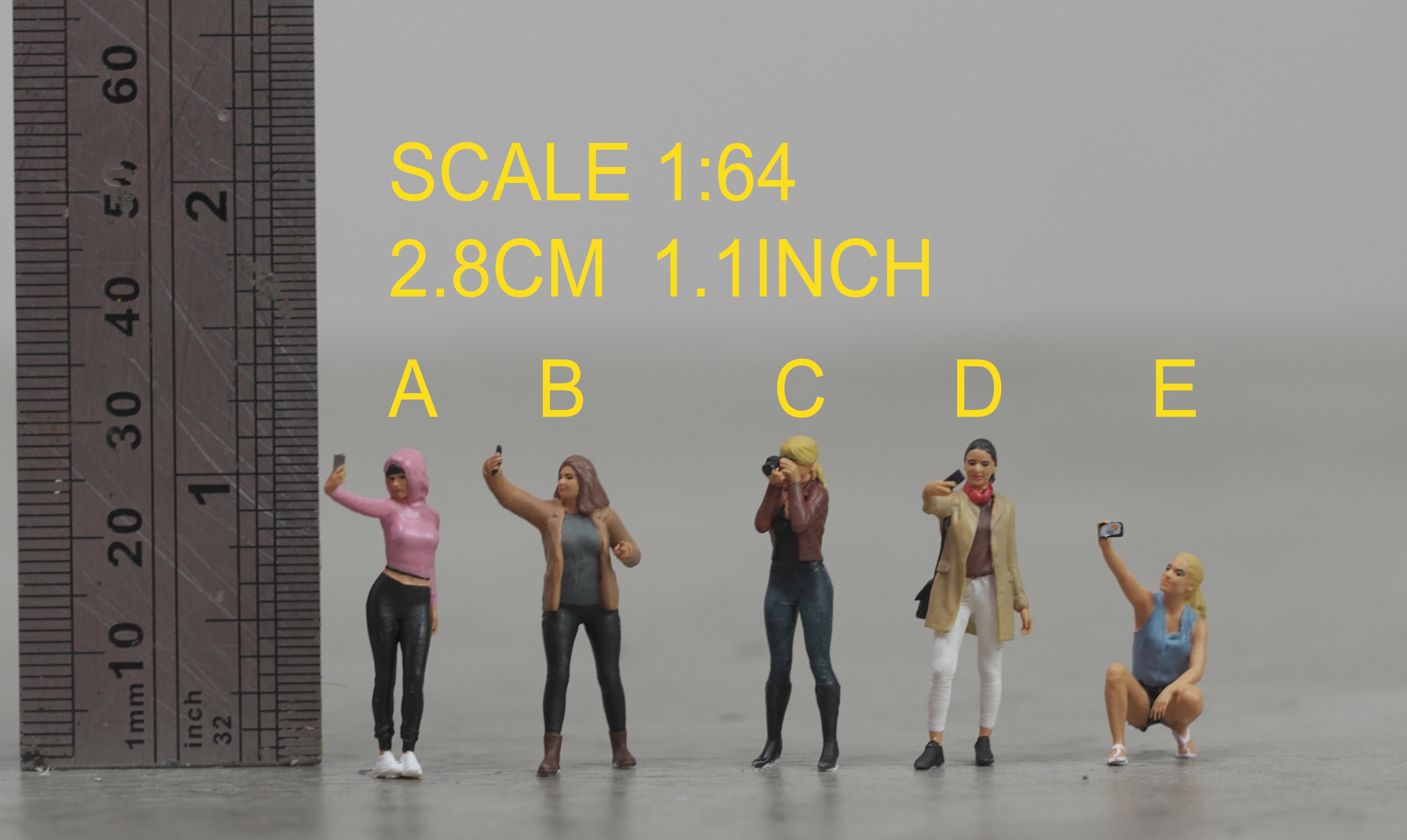Take selfies figure HO 1/64 1/18 1/43 Scale handpaint high detail