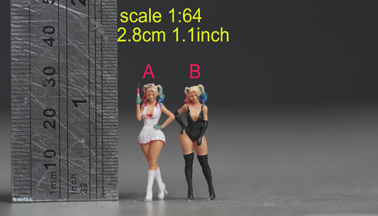 Girl figure HO 1/64 1/43 1/24 1/18 Scale handpaint high detail
