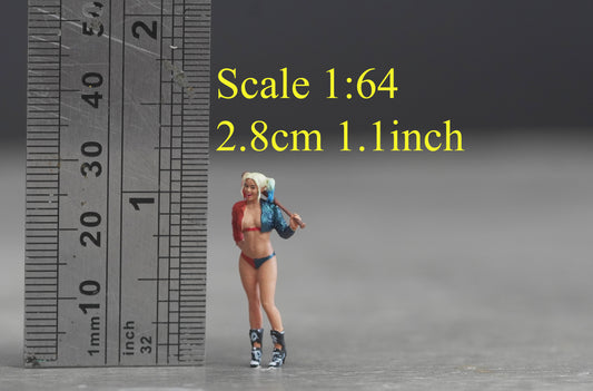 Girl figure HO 1/64 1/43 1/24 1/18 Scale handpaint high detail