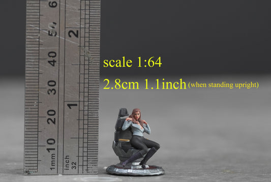 Woman sitting figure HO 1/64 1/43 1/24 1/18 Scale handpaint high detail