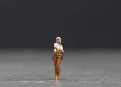 Girl figure HO 1/64 1/43 1/24 1/18 Scale handpaint high detail