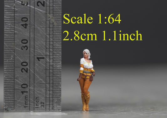 Girl figure HO 1/64 1/43 1/24 1/18 Scale handpaint high detail
