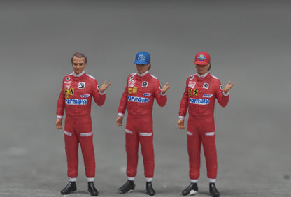 F1 Racer figure HO 1/64 1/43 1/24 1/18 Scale handpaint high detail AT48-50