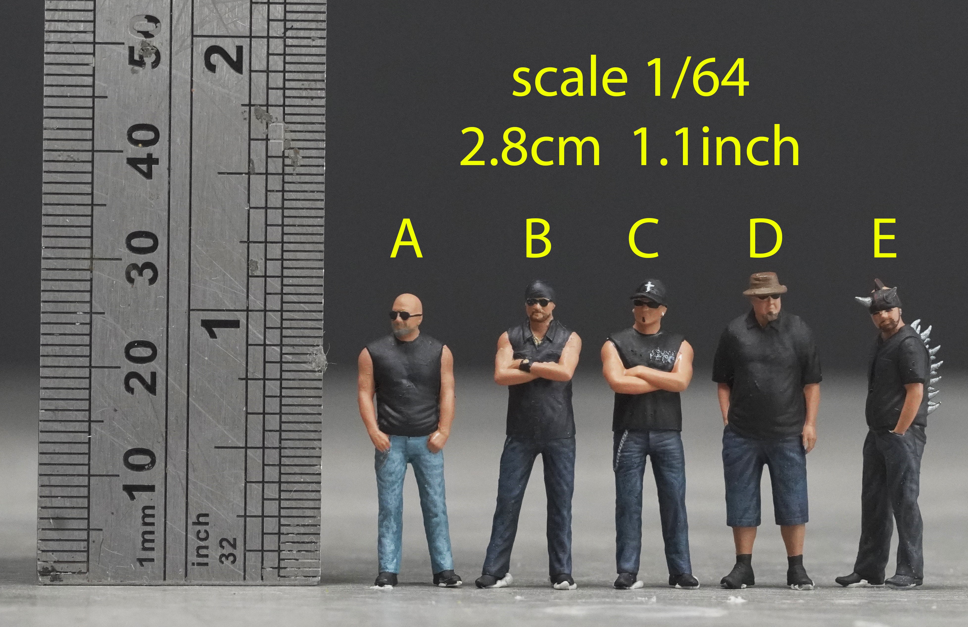 Counting Car man figure HO 1/64 1/18 1/24 1/35 1/43-48 1/72 N-scale