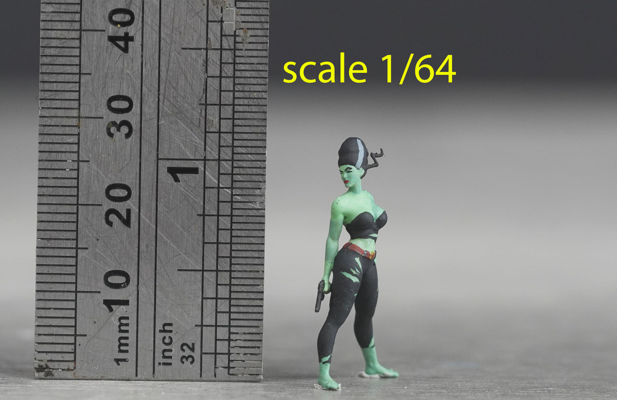 Girl figure HO 1/64 1/43 1/24 1/18 Scale handpaint high detail