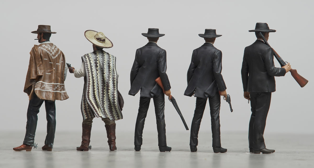 Good and bad cowboy figure HO 1/64 1/18 1/24 1/35 1/43-48 1/72 N-scale