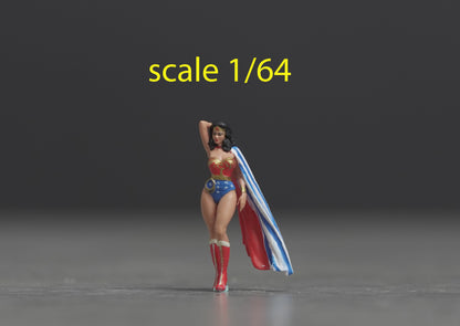 Wonderful woman figure HO 1/64 1/43 1/24 1/18 Scale handpaint high detail