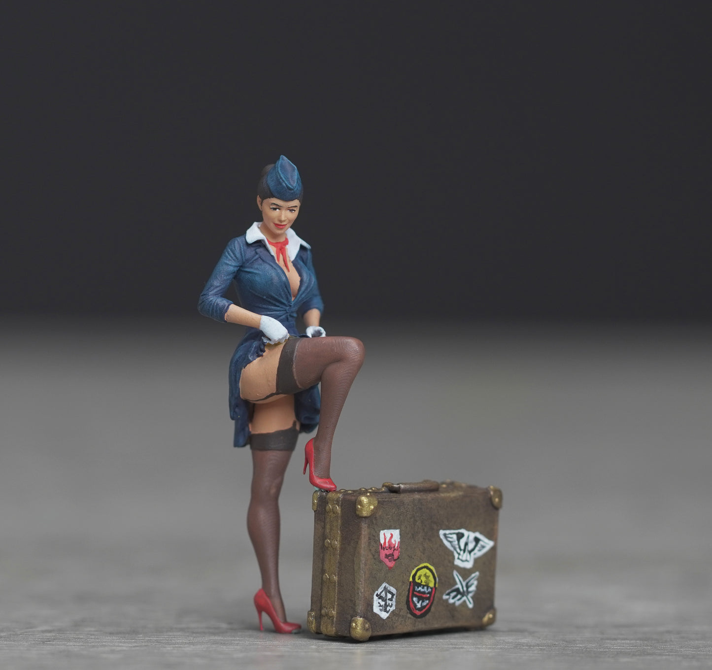 Pin Up Girl figure HO 1/64 1/43 1/24 1/18 Scale handpaint high detail G83