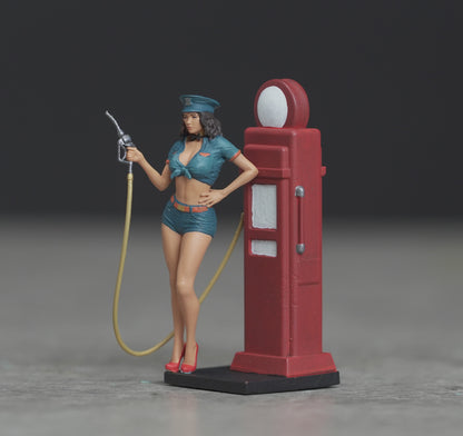 Pin Up Girl figure HO 1/64 1/43 1/24 1/18 Scale handpaint high detail O58