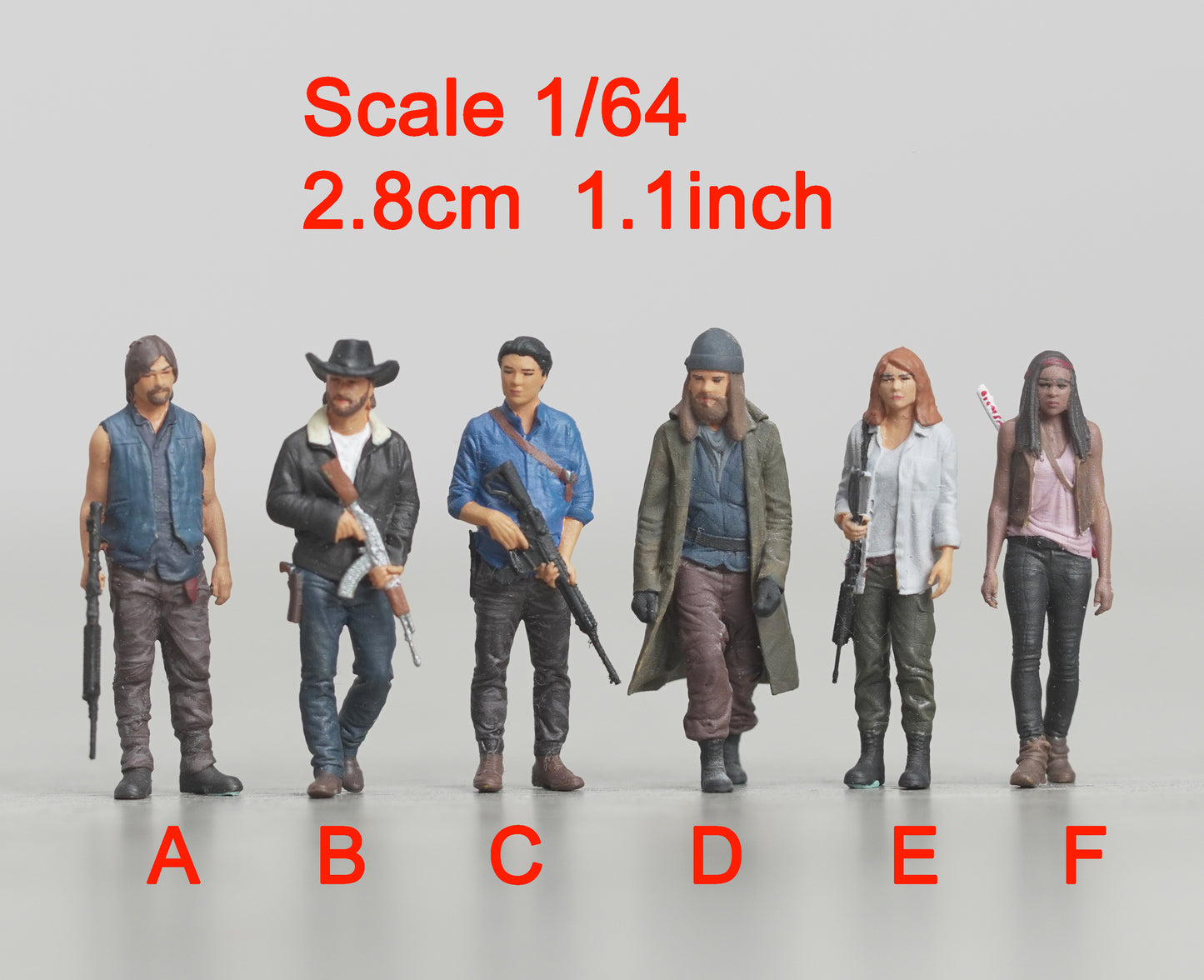 Walking Man figure HO 1/64 1/43 1/24 1/18 Scale handpaint high detail