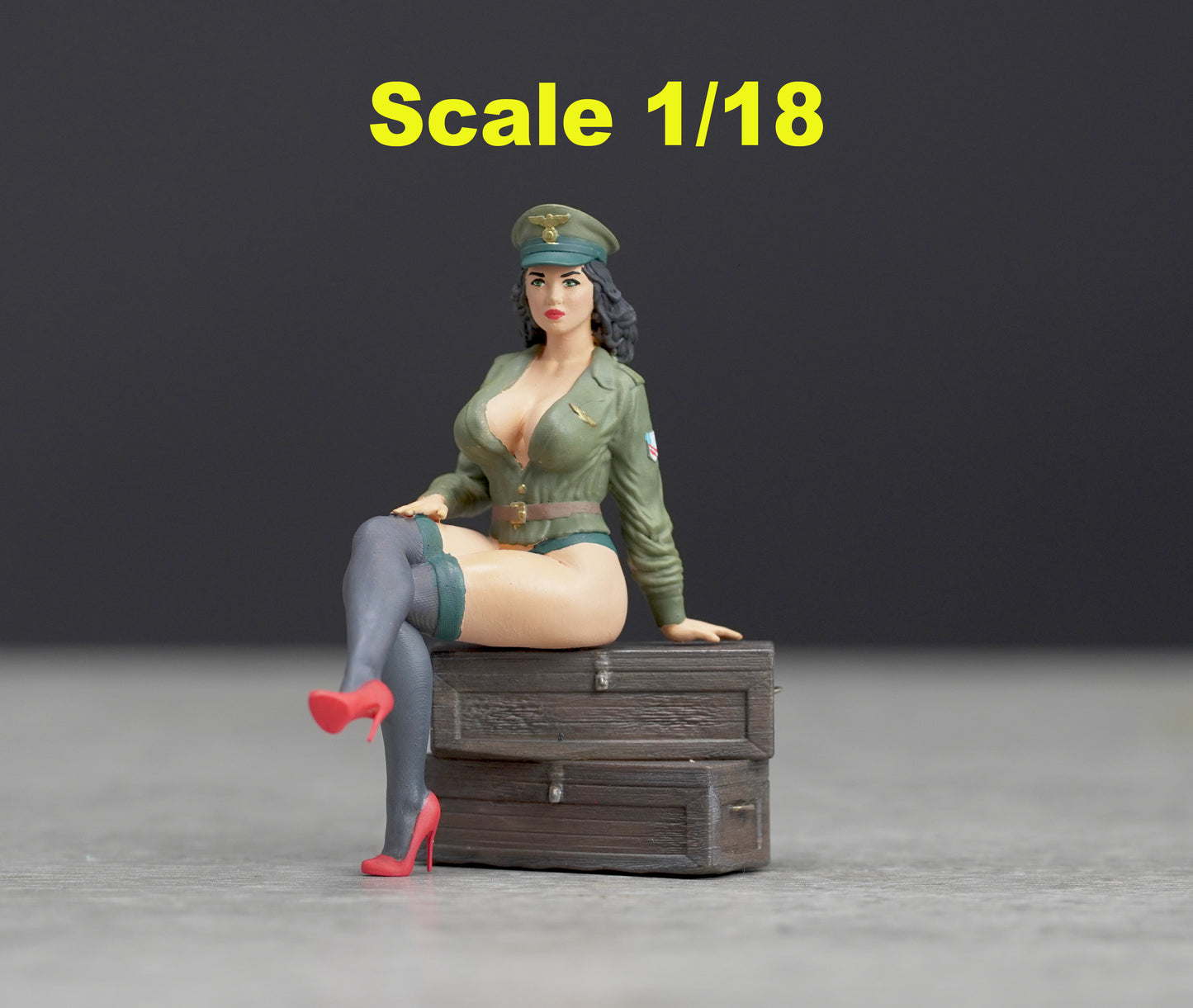 Pin Up Girl figure  HO 1/64 1/43 1/24 1/18 Scale handpaint high detail