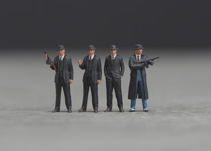 Mafia man figure HO 1/64 1/43 1/24 1/18 Scale handpaint high detail AT41-44