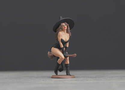 Witch girl figure  HO 1/64 1/43 1/24 1/18 Scale handpaint high detail