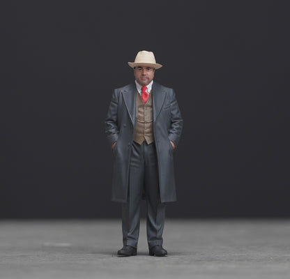 Capone mafia figure  HO 1/64 1/43 1/24 1/18 Scale handpaint high detail