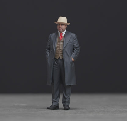 Capone mafia figure  HO 1/64 1/43 1/24 1/18 Scale handpaint high detail