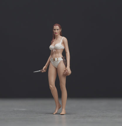 Spy girl figure  HO 1/64 1/43 1/24 1/18 Scale handpaint high detail
