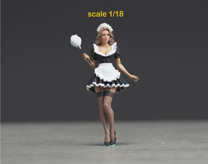 Spy Maid figure  HO 1/64 1/43 1/24 1/18 Scale handpaint high detail