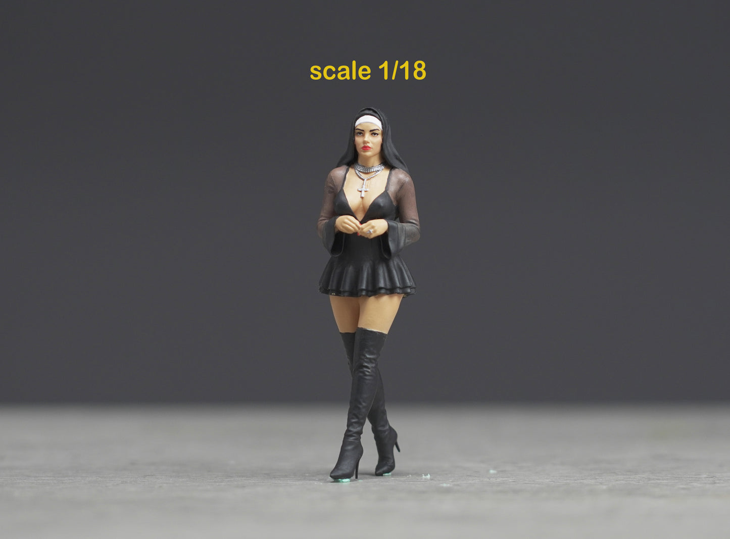 Sexy Nun figure  HO 1/64 1/43 1/24 1/18 Scale handpaint high detail