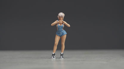 Sexy girl with heart figure  HO 1/64 1/43 1/24 1/18 Scale handpaint high detail