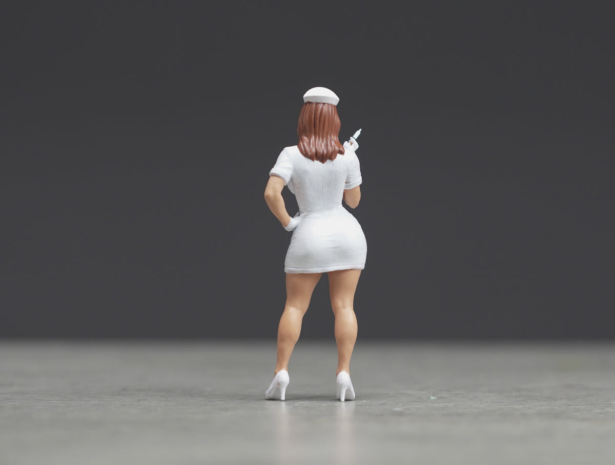 Sexy nurse figure  HO 1/64 1/43 1/24 1/18 Scale handpaint high detail