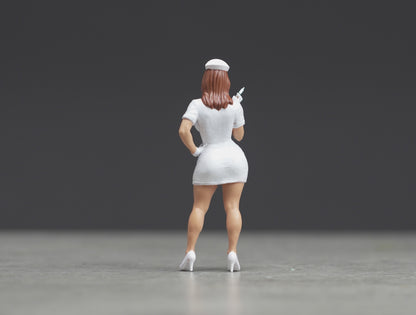 Sexy nurse figure  HO 1/64 1/43 1/24 1/18 Scale handpaint high detail