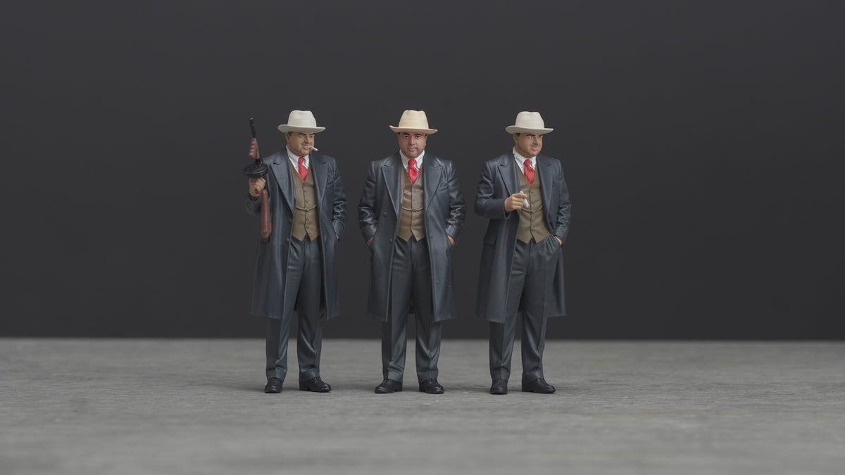 Mafia gangster figure HO 1/64 1/43 1/24 1/18 Scale handpaint high detail
