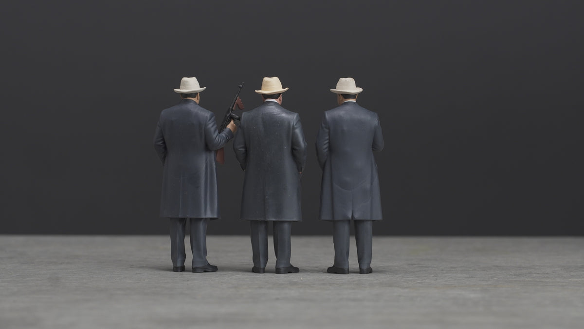 Mafia gangster figure HO 1/64 1/43 1/24 1/18 Scale handpaint high detail