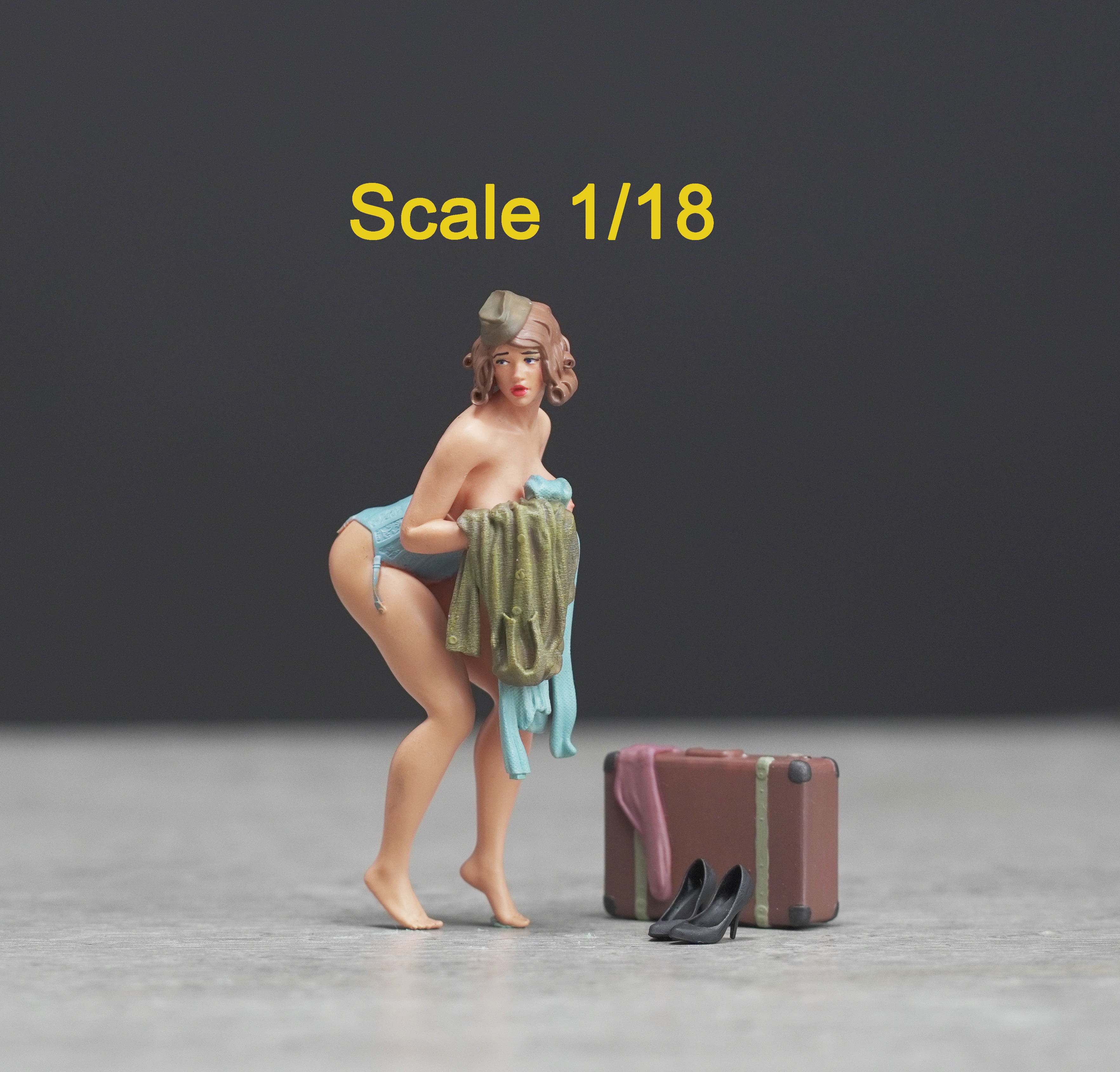 Sexy Pin Up Girl figure HO 1/64 1/43 1/24 1/18 Scale handpaint high detail O60