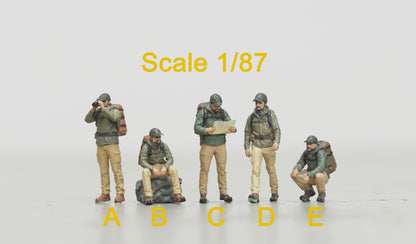 Hiker man figure HO 1/64 1/18 1/43 Scale handpaint high detail