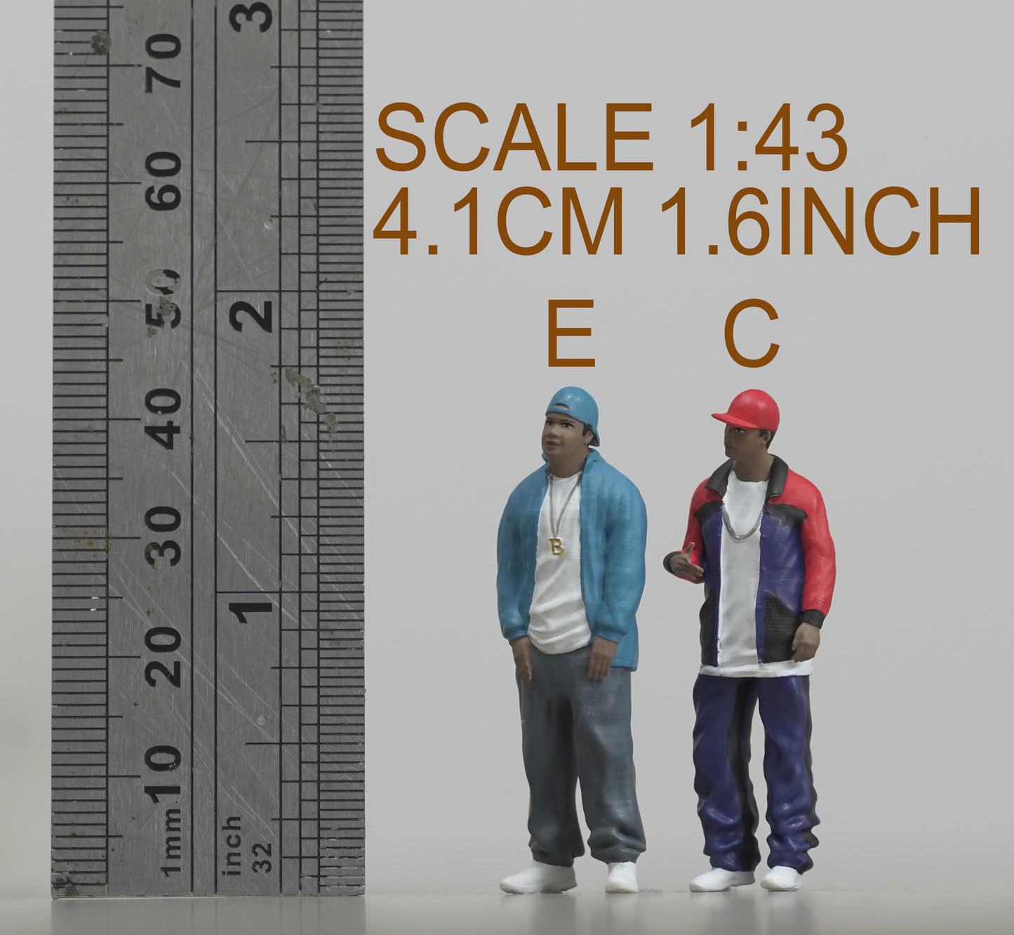 HO 1:64 Scale Hiphop man figure handpaint high detail