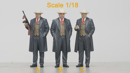 Mafia gangster figure HO 1/64 1/43 1/24 1/18 Scale handpaint high detail