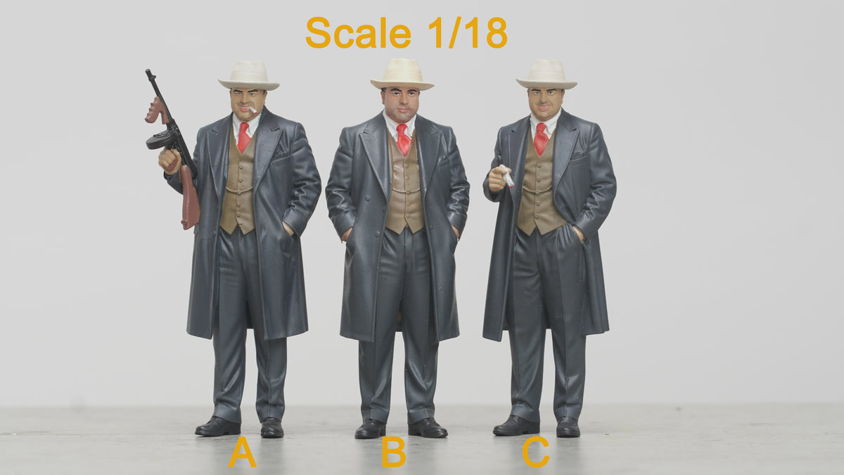 Mafia gangster figure HO 1/64 1/43 1/24 1/18 Scale handpaint high detail