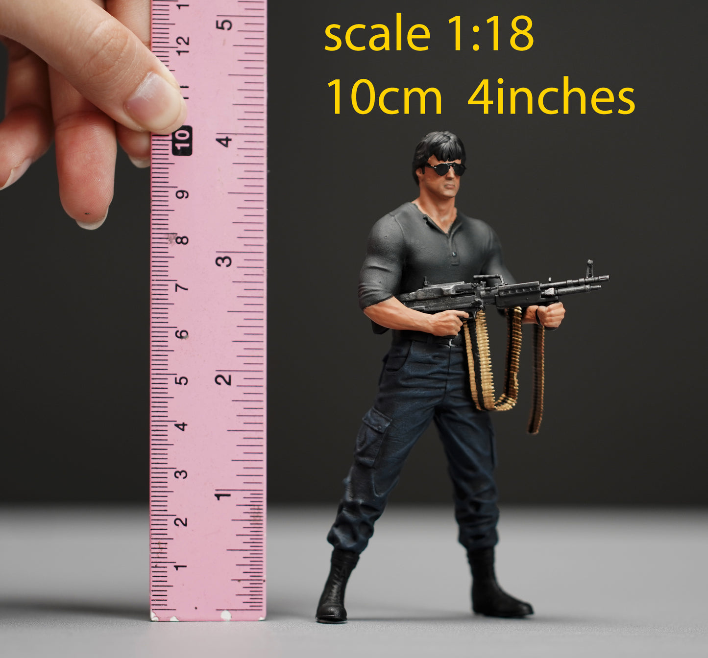Sly Ramb Cobra figure 1:18 to 1/64 HO scale handpaint high detail
