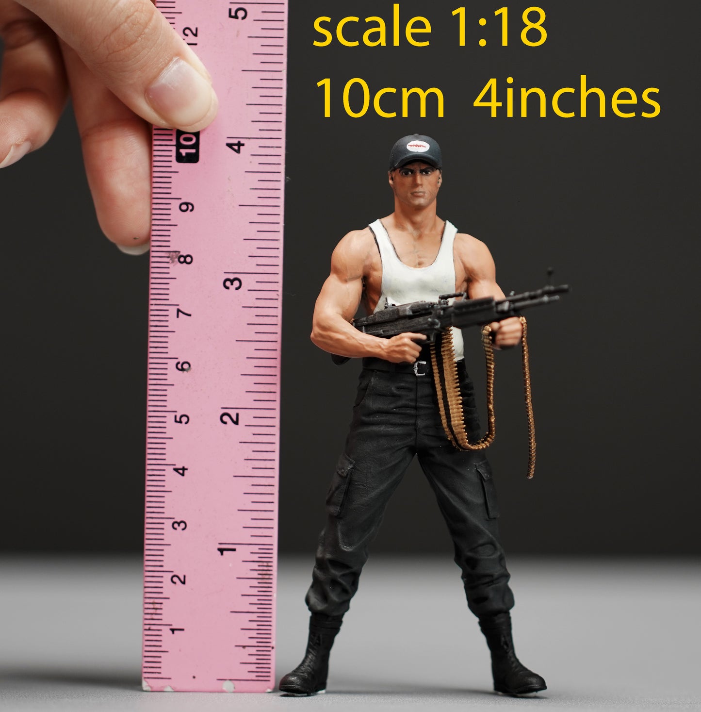 Sly Ramb Cobra figure 1:18 to 1/64 HO scale handpaint high detail