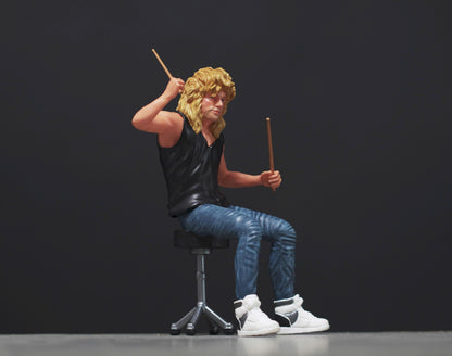 Drummer figure handpaint high detail 1:18 scale
