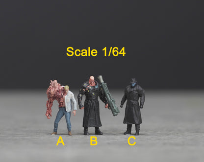 Evil man figure HO 1/64 1/43 1/24 1/18 Scale handpaint high detail GE57,58,59
