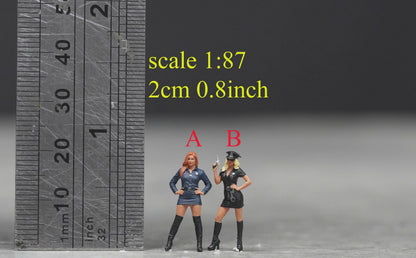 Policewoman figure HO 1/64 1/43 1/24 1/18 Scale handpaint high detail
