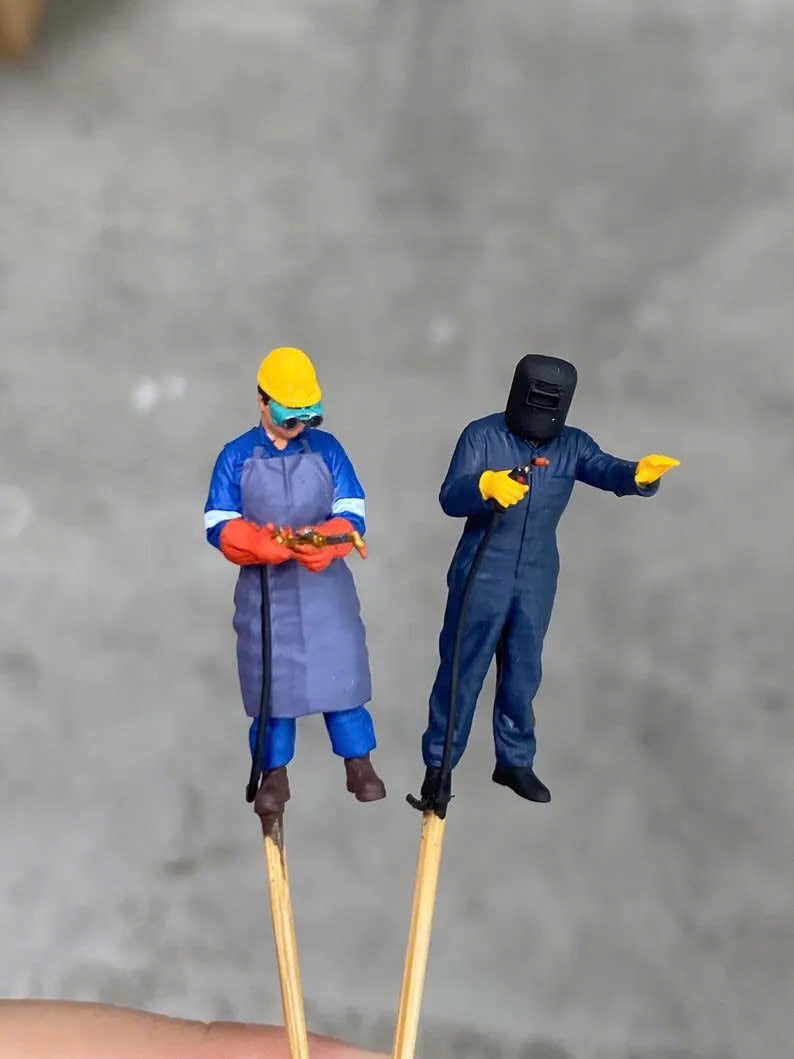Welder figure HO 1/64 1/43 1/24 1/18 Scale handpaint high detail