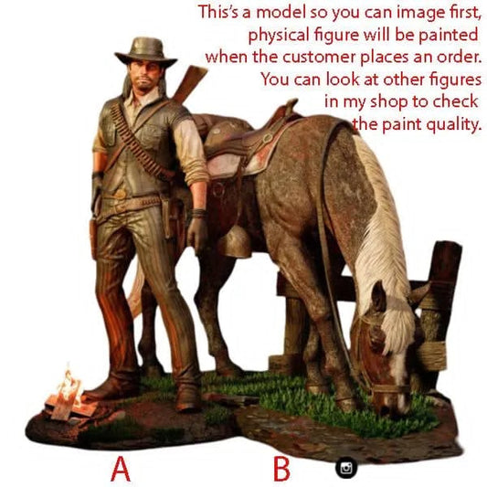 John cowboy figure handpaint high detail 1:18 to HO scale