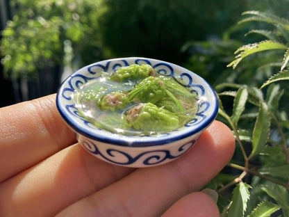 1/12 Vietnamese Bitter melon Soup clay miniature